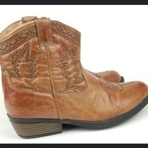 Rodeo Ropers The Jessie Ankle Boot Brown Western Cowgirl Boots Womens Size 6